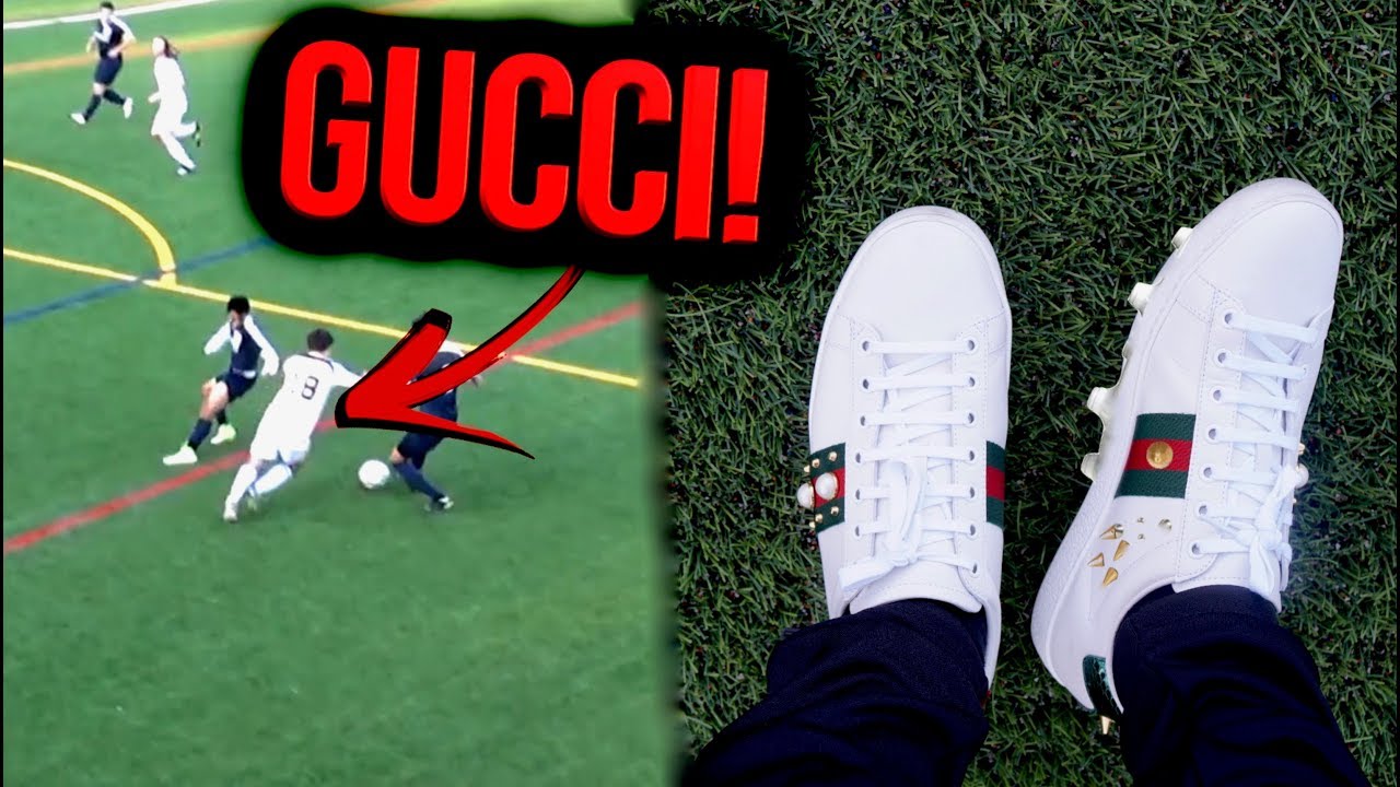 Playing football in *GUCCI SHOES* WITH STUDS! (I SCORED A BANGER) !! 