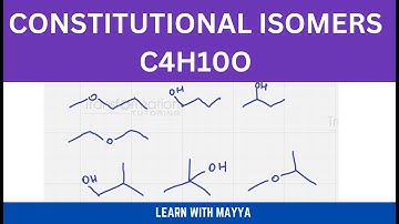 Constitutional Isomers/Structural Isomers of C4H10O