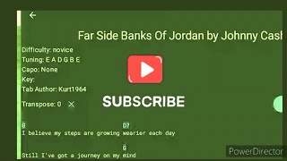 Banks of Jordan, Johnny Cash, lyrics & chords