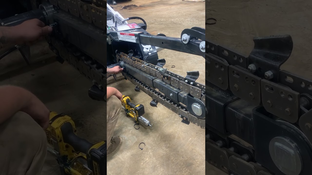 How to tighten your trencher chain. 