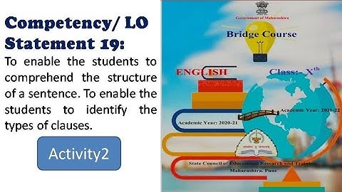 Bridge Course 10th English l Competency 19-Activity2