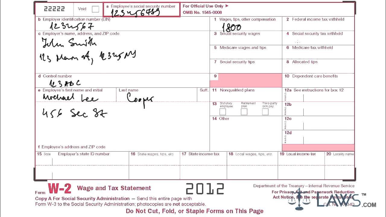 learn how to fill w 2 tax form