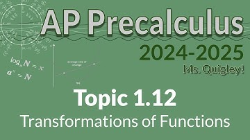 APPC 1.12 Transformations of Functions
