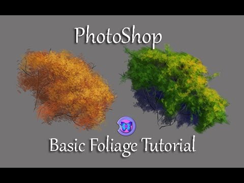 Photoshop Digital Painting Tutorial For Beginners : How To Paint Basic Foliage (Tress,bushes etc)