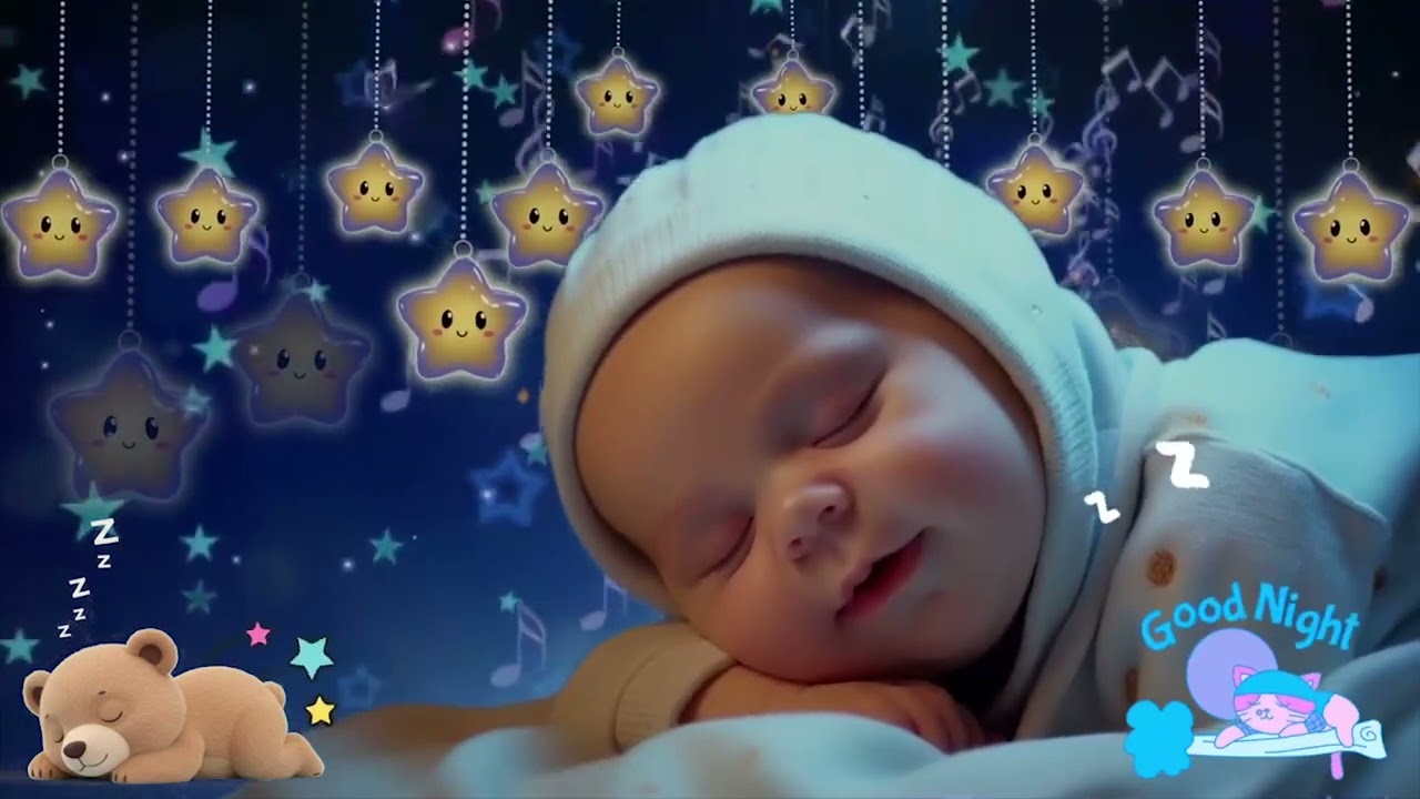 Soothing Baby Sleep Music 🌜 Mozart Brahms Lullaby 🎼 Calming Music to Drift Slowly