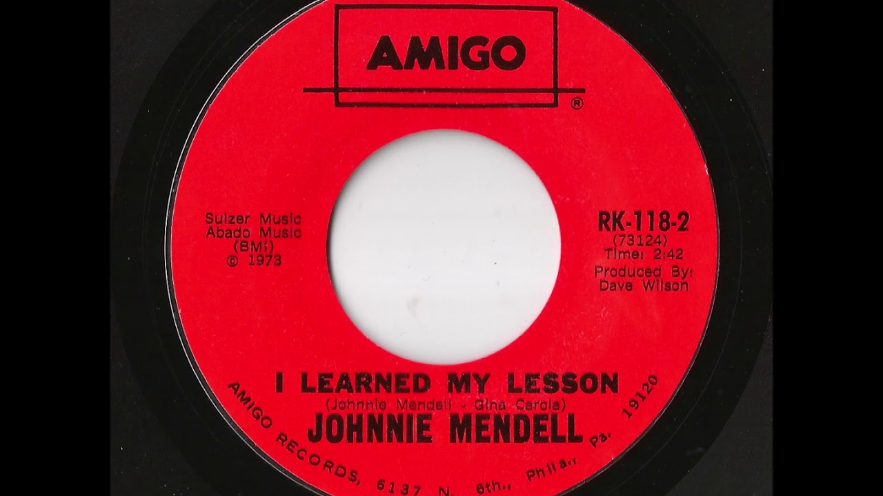 Guarda Johnnie Mendell - I Learned My Lesson (Amigo) su YouTube Guarda Johnnie Mendell - I Learned My Lesson (Amigo) su YouTube