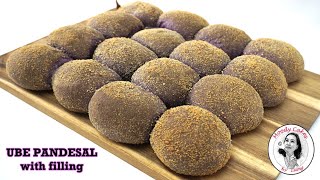 UBE PANDESAL with Filling / PURPLE YAM BREAD / UBE BRÖTCHEN / easy UBE PANDESAL / UBE BREAD TUTORIAL