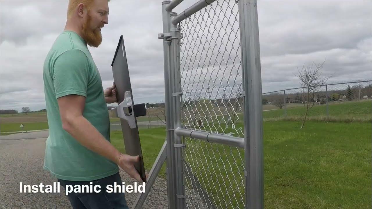 lockeyusa-standard-panic-shield-safety-kit-on-a-chain-link-gate