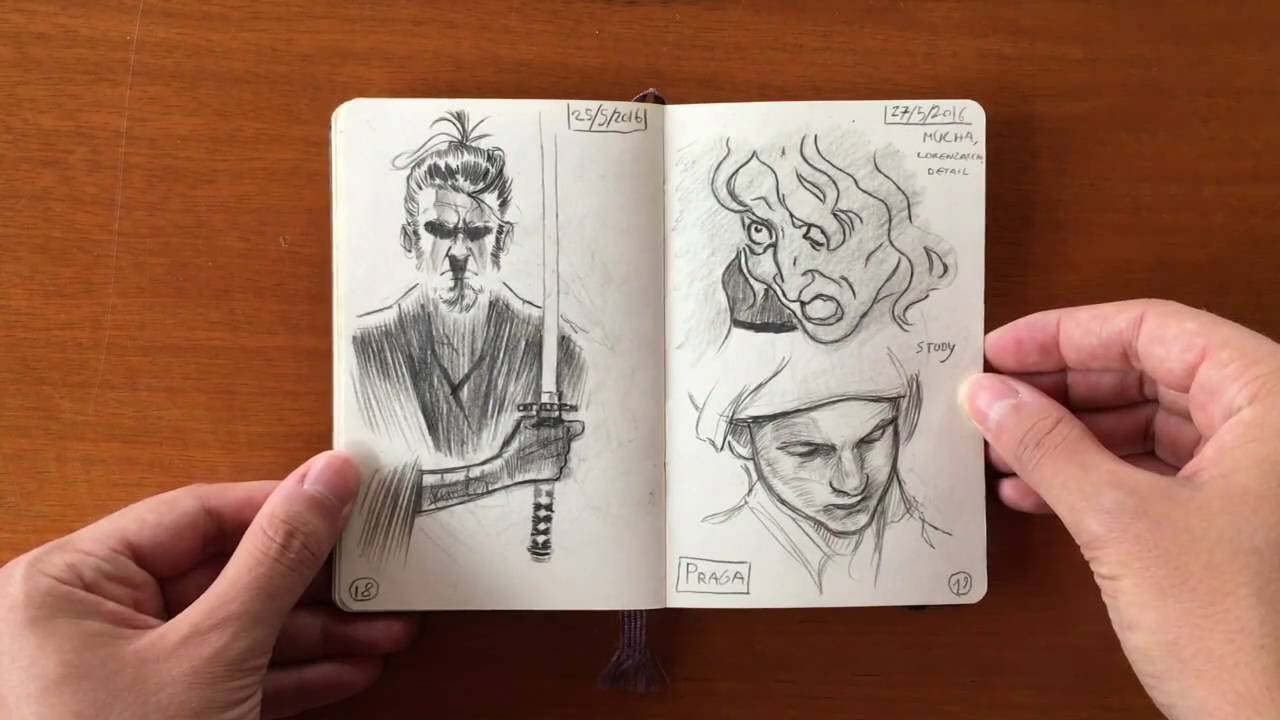 Moleskine Sketchbook FlipThrough May September 2016 YouTube