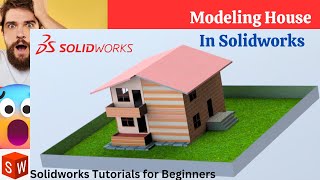 Solidworks tutorial | sketch House in Solidworks | Modern Home design in solidworks