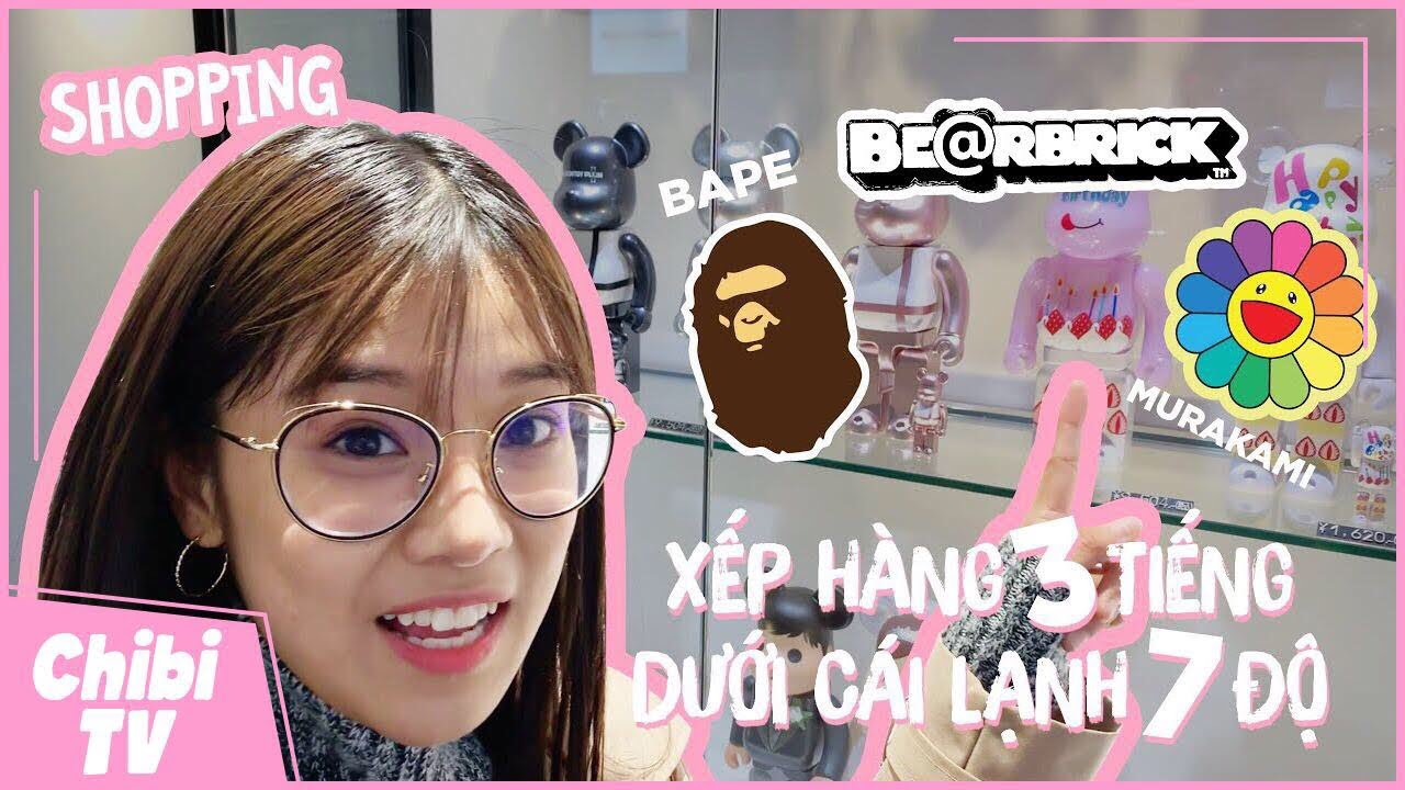 VLOG | Xếp hàng 3 tiếng chỉ để mua BAPE/Shopping BAPE, MURAKAMI, BEARBRICK in Japan