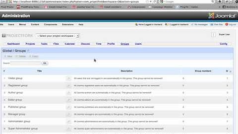 Projectfork Users, Groups, & Files