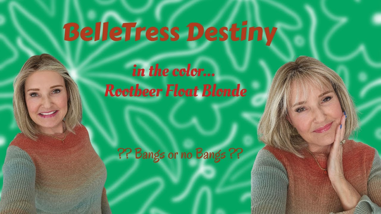 BelleTress Destiny in the color Rootbeer Blonde Float! Adorable stacked bob cut! Perfect for Summer!
