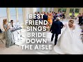 Best friend sings bride down the aisle  emotional bride and amazing wedding songs