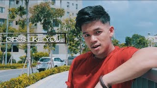 Video thumbnail of "Girls Like You - Maroon 5 | Trong Hieu (Sing & Dance Cover on the streets)"