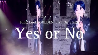 231120 정국 'Yes or No' 정국 골든 쇼케이스 직캠 fan cam Jung Kook ‘GOLDEN’ Live On Stage 정국쇼케  #jungkook #bts