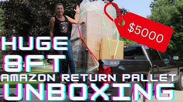 Unboxing A Monster Liquidation Returns Pallet of AMAZON Return Items 8 Feet Tall #palletflipping
