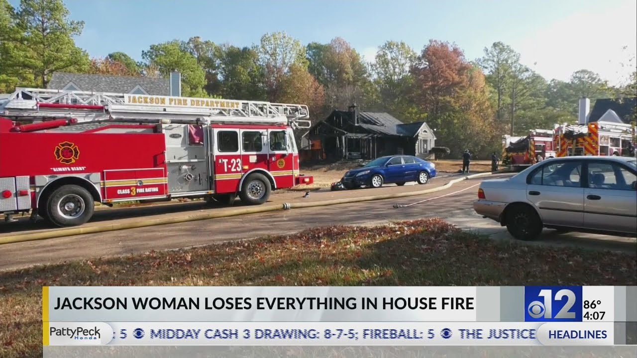 Jackson woman loses everything in house fire - YouTube