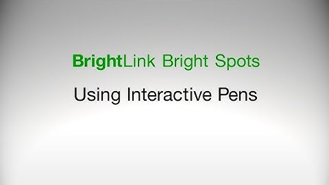 Epson BrightLink Projectors | How To Use the Interactive Pens