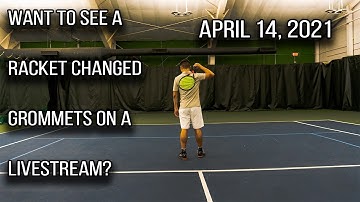 Changing grommets of a tennis racket LIVEStringing!