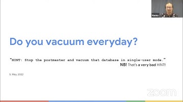 Hannu Krosing. Do you vacuum #PostgreSQL everyday? // #PostgresTV #PostgresOpenTalks