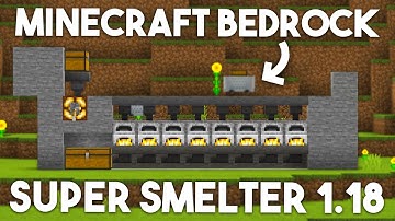 Minecraft Super Smelter - Simple, Fast, Automatic! Minecraft Bedrock 1.18