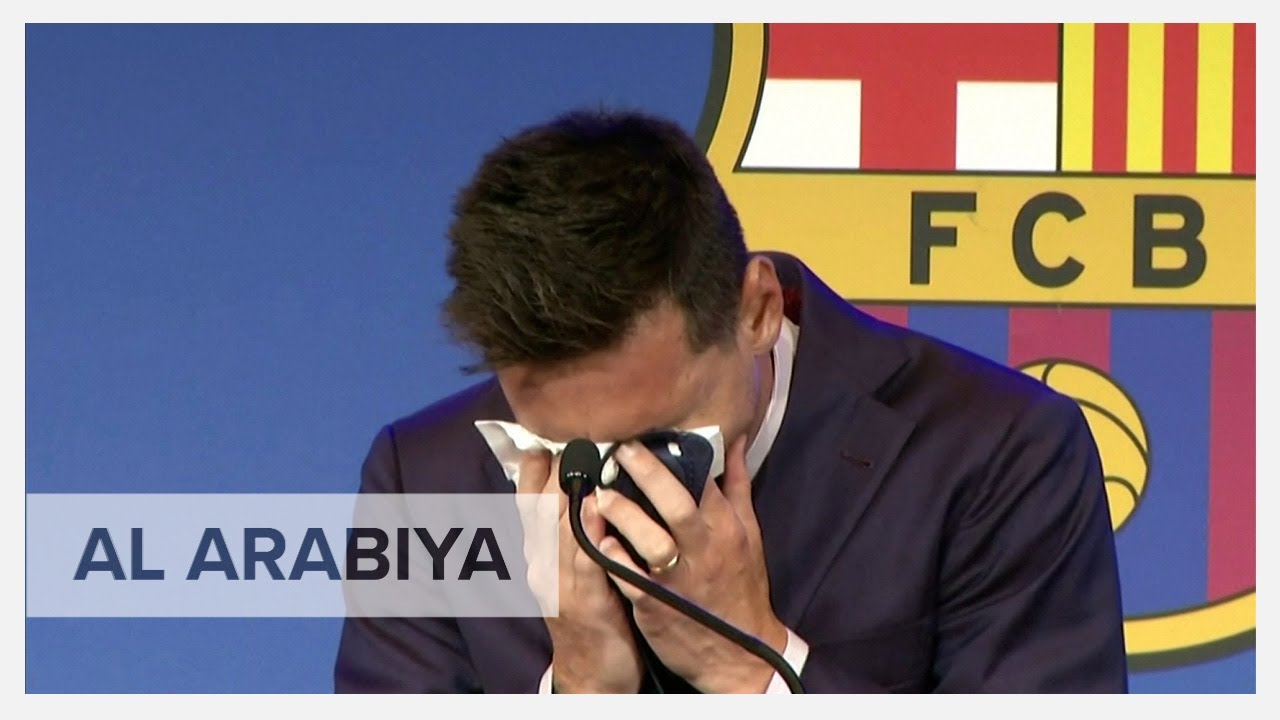 Messi bids a tearful goodbye to Barca after 21 years - YouTube