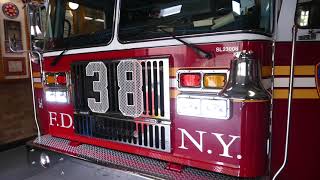 *EXCLUSIVE* New FDNY Ladder 38 responds to Box 3199