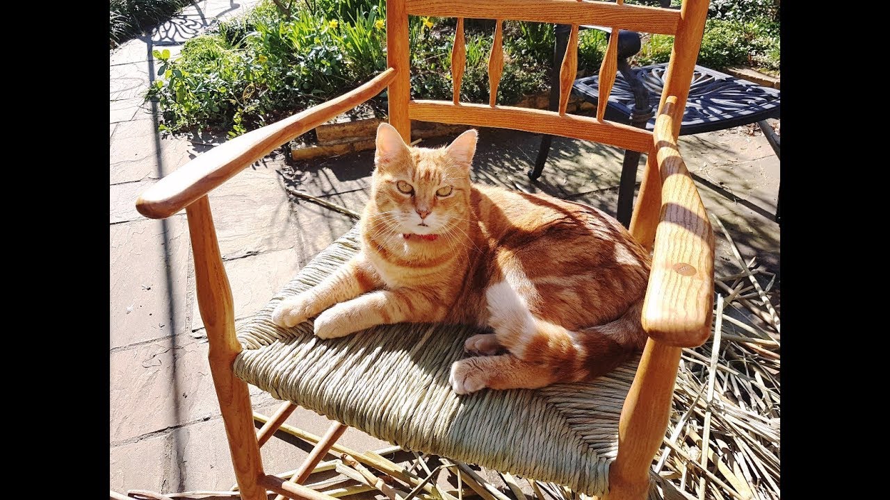 How To Weave A Rush Chair Seat With Natural River Rush YouTube