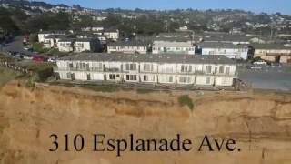 Apartment Building Esplanada Ave Falling Off A Cliff Torn Down. Before After.