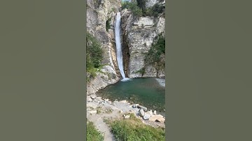 Day 47 of posting raw Switzerland landscape videos #switzerland #turtmann #waterfall #landscape #top