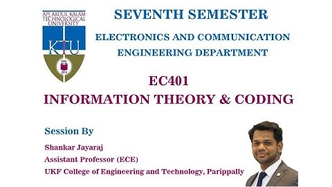 ITC 24 | Information Theory and Coding (EC 401) | KTU | Module 5 | Hamming Codes