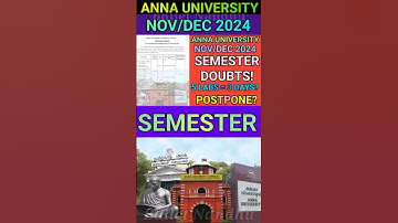 Anna University Nov/Dec 2024 Semester & Practical Doubts #shorts #annauniversity#semester#practical