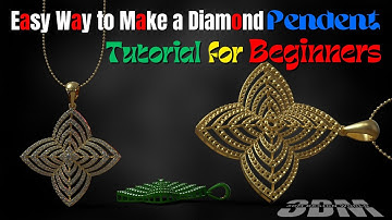 Easy Tutorial on Making a Diamond Pendent | Learn CAD Design Tutorials | Tutorial for Beginners