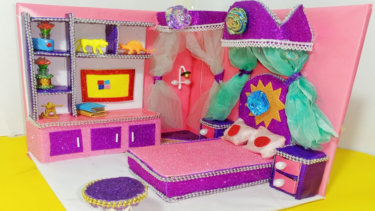 Diy miniature cardboard house #15 || Build miniature bathroom and ...
