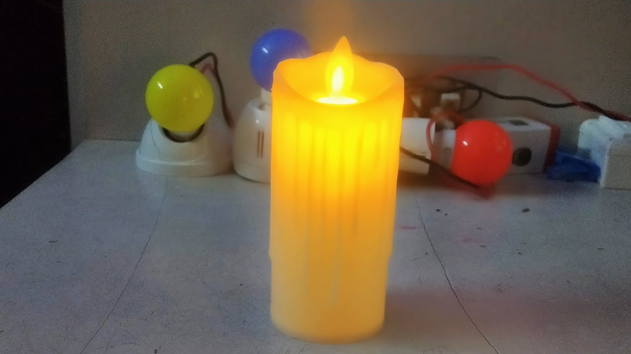 बैटरी वाला मोमबत्ती को दीपावली में कैसे जलाए।। electronics candles