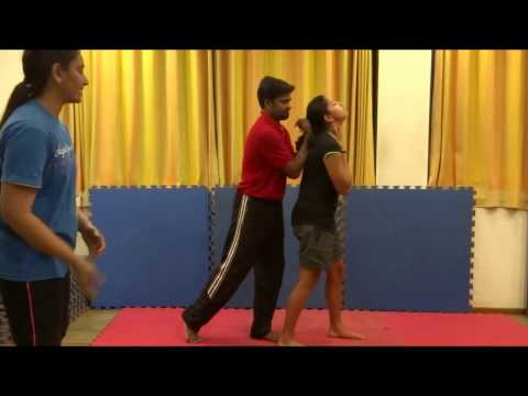 Self defense, Back choke with a cable wire.