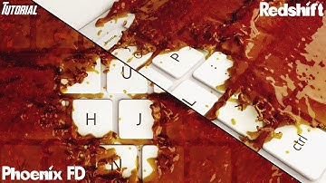 Liquid on keyboard Tutorial - Phoenix FD | 3ds Max | Redshift Render | Create with Divay