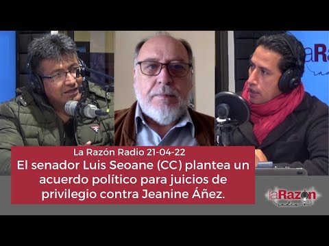 El senador Luis Seoane (CC) plantea acuerdo político para juicios de privilegio contra Jeanine Áñez.