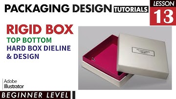 Rigid Box || Top Bottom Hard Boutique Box || Die line & Design - Lesson # 13
