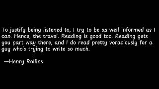 To justify being listened to, I