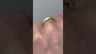 Carre cut Diamond ring 18k yellow gold