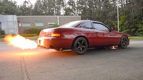 Single turbo 2JZ swapped Lexus SC300 exhaust sounds!