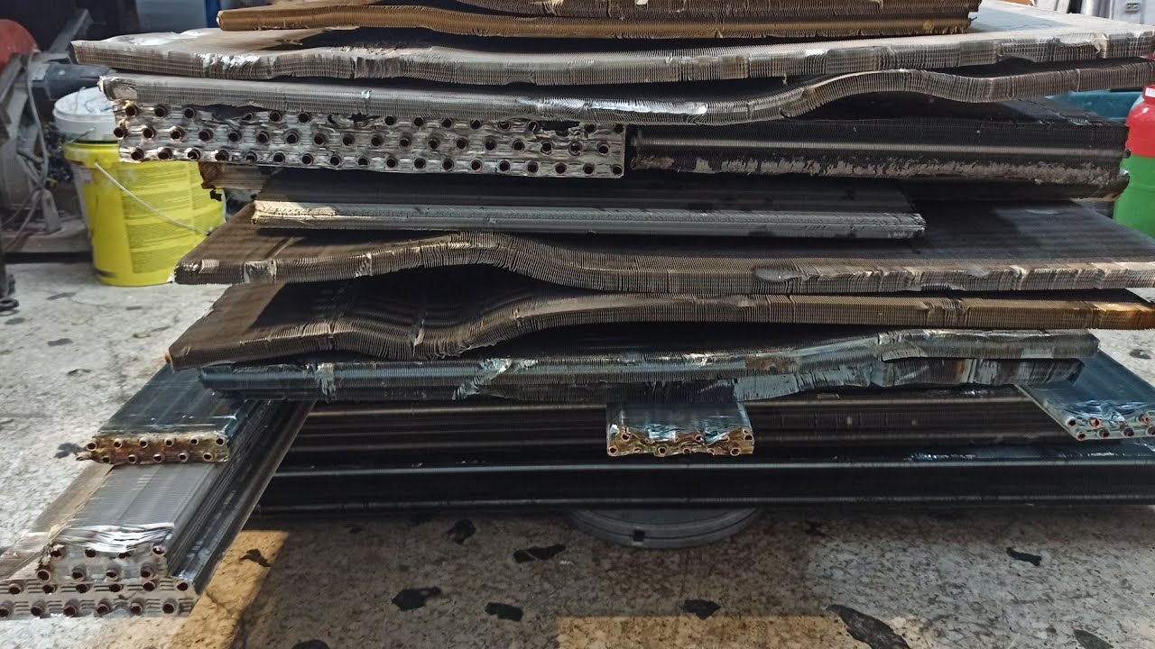 Clean Radiator Scrap cleaning radiators ends for better prices at the scrapyard... - YouTube