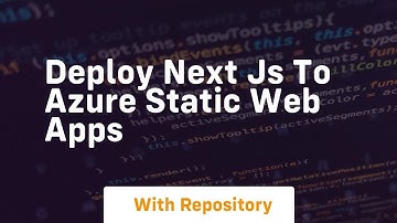 deploy next js to azure static web apps