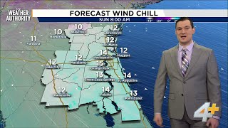 Weekend Weather Authority Update: Wind chills to drop into single digits, teens by Sunday morning