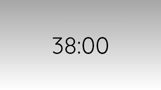 38 Minute Countdown | Minimal Timer (silver & black)