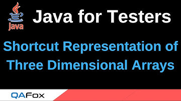 Java for Testers - Part 84 - Shortcut Representation of Three Dimensional Arrays