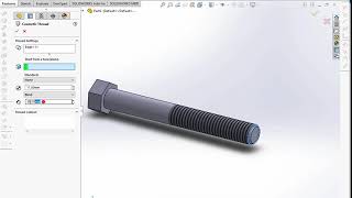 Solidworks Bolt with Cosmetic Thread
