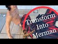 Hangout With Mermen. Mermen demonstrate how to put on tail.